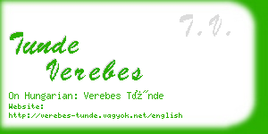 tunde verebes business card